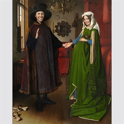 Personalized Renaissance Portrait of Arnolfini Couple from Photos,by myDaVinci - myDaVinci